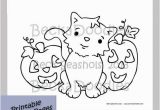 Snoopy Halloween Coloring Pages Halloween Printable Coloring Page Pumpkins Cats by