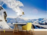 Snow forest Wall Mural Snow Wall Mural Snow Wall Decal Extreme Wallpaper Snowboard Wallpaper Self Adhesive Vinly Mountains Wallpaper Extreme Snowboard