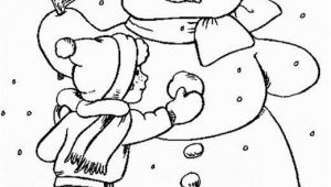 Snowman Coloring Pages for Kindergarten Line Snowman Coloring Page Printables