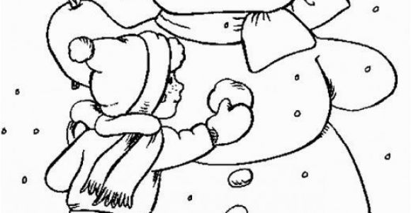 Snowman Coloring Pages for Kindergarten Line Snowman Coloring Page Printables