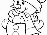 Snowman with Scarf Coloring Page Snowman Coloring Pages Wearing Scarf and Hat Coloringstar