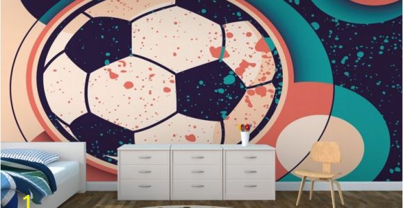 Soccer Ball Wall Mural Paint Effect soccer Ball Wall Mural Murawall