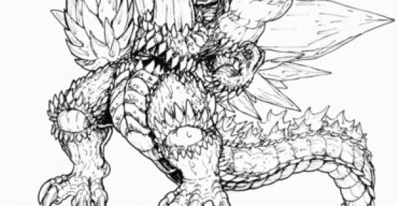 Space Godzilla Coloring Pages Ultimate Space Godzilla Coloring Page