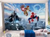 Spiderman Wall Mural Huge Superhero Marvel 3d Batman Spiderman Iron Man Superhero 3d Photo Wallpaper In 2019