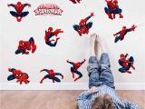 Spiderman Wall Murals Wallpaper Diy 11 Pose Spiderman Decorative Wall Stickers for Nursery