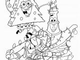 Spongebob and Patrick Christmas Coloring Pages Spongebob and Patrick Star Christmas Coloring Page