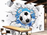 Sports Murals for Bedrooms Custom Wall Mural Wallpaper 3d soccer Sport Creative Art Wall