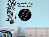 Sports Murals for Bedrooms Joes Room Cricketer Wall Sticker Transfer Art Sport Cricket Ball