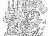Spring Trap Coloring Page butterflies and Bees Adult Coloring Page