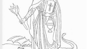 St Michael Coloring Page Saint Martha Catholic Coloring Page Feast Day is July 29