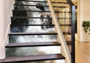 Staircase Wall Mural Ideas 3d River Turbulent 751 Stair Risers