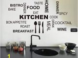 Stick On Murals for Walls Uk Wallpark Black English Words Knife fork Home Kitchen
