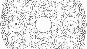 Sun Moon Stars Coloring Page Celestial Mandala Box Card and Coloring Page