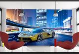 Super Car Wall Mural High Quality Custom 3d Wallpaper Murals Wall Paper to Enjoy the Cool Sports Car Murals Tv Wallpaper Decoration Living Room Wallpaper Wallpaper