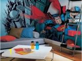 Super Hero Wall Mural Superior Decorating for the Superhero S Abode