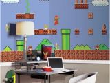 Super Mario Wall Mural Super Mario Retro Xl Chair Rail Prepasted 10 5 X 6 Mural