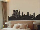 Superhero Cityscape Wall Mural New York Skyline Wall Decal 39 In X 15 In $32 Headboard