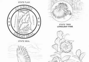 Symbols Of the Usa Coloring Pages Alabama State Symbols Coloring Page