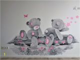Tatty Teddy Wall Mural Babykamer Muurschilderij Me to You 2 Beertjes Zittend Op