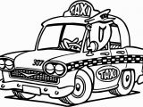 Taxi Coloring Page Taxi Driver Car Cartoon Coloring Page Transportation Pages for Kids
