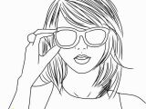Taylor Swift Black and White Coloring Pages Swift Drawing at Getdrawings