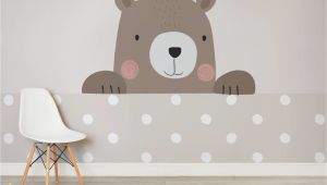 Teddy Bear Wall Mural Cute Cartoon Bear Wallpaper