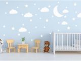 Teddy Bear Wall Murals Peel and Stick Stars and Clouds Wall Decals Nursery Moon Star with Clouds Wall Decals Kid S Room Clouds Wall Murals Nursery Stars Wall Art