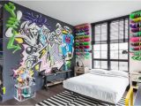 Teen Boy Wall Mural Teenager Schlafzimmer Graffiti Skateboards Wanddeko