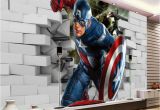 The Avengers Wall Mural Avengers Captain America 3d Wall Mural Wallpaper