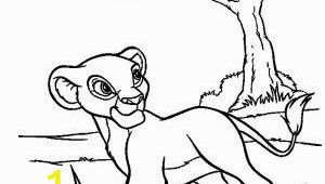 The Lion King Coloring Pages Free Simba Sleeping On Branch Of Tree Lion King Coloring Page