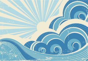 The Perfect Wave Wall Mural Retro Surf Mural Wallpaper