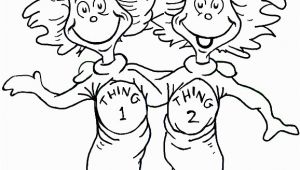 Thing One and Thing Two Coloring Pages Thing 1 and Thing 2 Coloring Page Pto