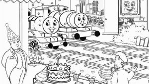 Thomas the Tank Engine Coloring Pages Birthday Kids Activities Printable Birthday Cake Coloring Pictures