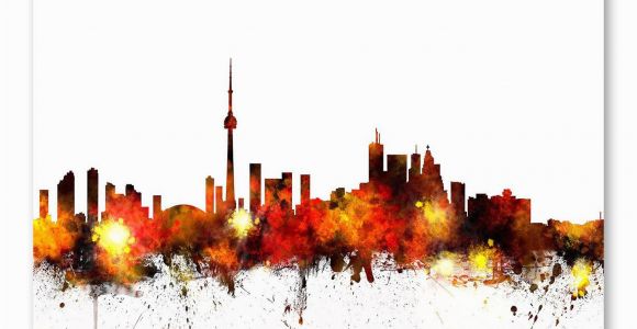 Toronto Skyline Wall Mural toronto Canada Skyline Wall Mural Products