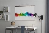 Toronto Skyline Wall Mural toronto Skyline Rainbow Decorate with A Poster Wall