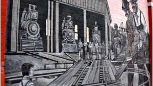 Train Station Wall Mural Railway Yard Track Switching Picture Of Midland Murals Midland