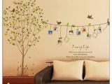 Transfer Paper for Wall Murals Colourful Tree&birds Wall Stickers Art Decals Mural