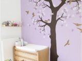 Tree Murals for Baby Nursery Baby Nursery Tree Vinyl Wall Decal with Birds and Squirrels Kids