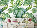 Tropical Leaf Wall Mural Tropical Plants Green Leaves Wallpaper Mural ã¡