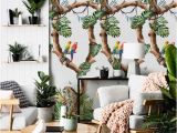 Tropical Paradise Wall Mural Removable Wallpaper Tropical Cheetahs Wallpaper Floral Wallpaper Tropical Wallpaper Wall Covering Wallpaper Wallpaper Mural 108