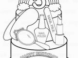 Tub Coloring Page Personalized Printable Rainbow Spa Party Cake Favor Childrens Kids