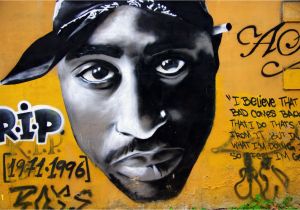 Tupac Wall Mural Lisbonne Amoreiras Hall Of Fame Graffiti Mur Tªte Tupac Shakur Par