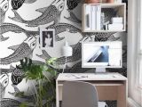 Turn Your Photo Into Wall Mural Fish Koi Removable Wallpaper Black and White Wall Mural
