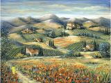 Tuscan Villa Wall Murals Marilyn Dunlap Tuscan Villa and Poppies In 2019