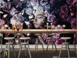 Types Of Murals On Walls northern Europe Beautiful Rose Girl Mural Wallpapers Living Room