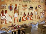 Types Of Murals On Walls Wallpaper European Style Retro 3d Ancient Egyptian Pharaoh