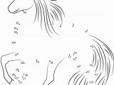 Unicorn Dot to Dot Coloring Pages Majestic Unicorn Connect Dots Printable Coloring Pages