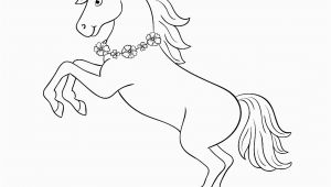 Unicorn with Wings Coloring Page Unicorn with A Flowers Necklace Coloring Page