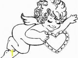 Valentines Day Print Out Coloring Pages Print Out Valentines Day Cupid with Hearts Coloring Page Childrens Printable Coloring Pages