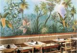 Vintage Jungle Wall Mural Tropical Rainforest Wallpaper Wall Mural Jungle Frorest Trees Scenic Wall Mural Living Room Bedroom Wallpaper Wall Murals